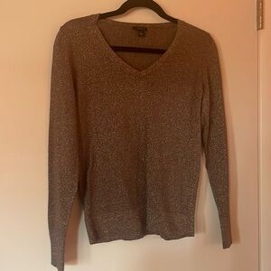 Brown and gold sweater, Ann Taylor, XS